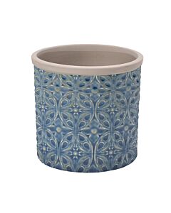 Burgon & Ball Porto Glazed Pot-Blue-Small